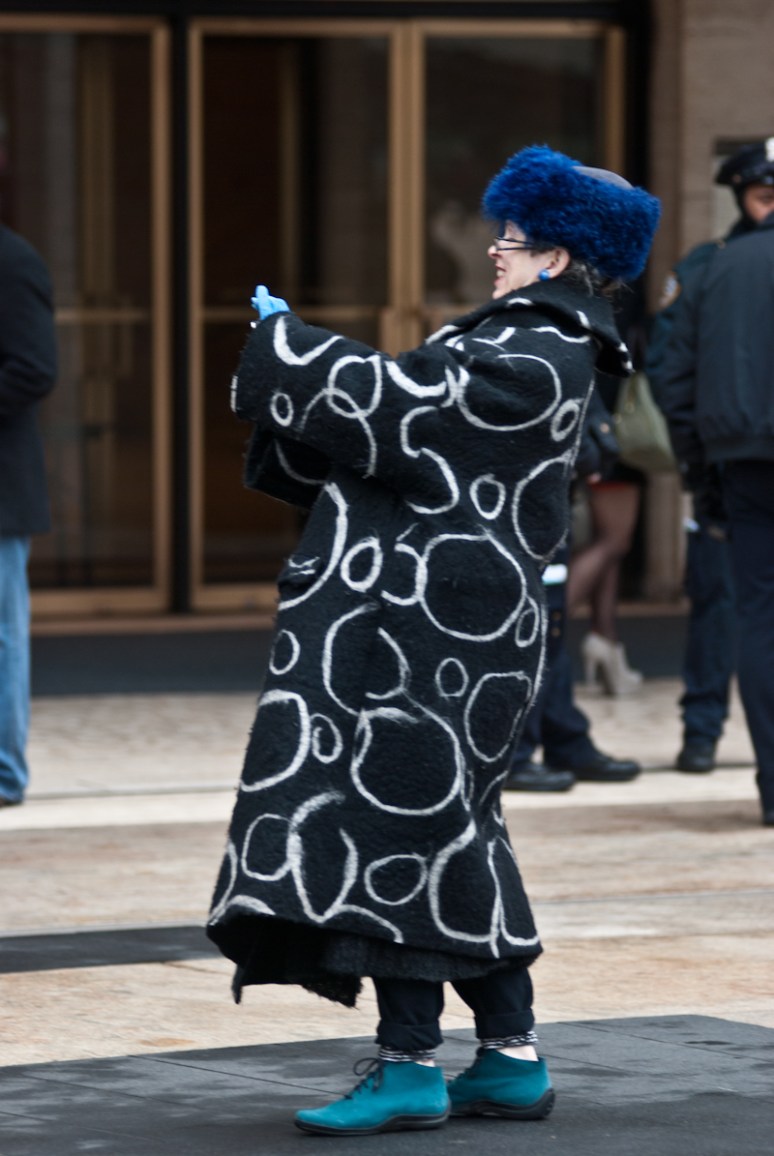 Women | NYFW Street Style | New York 2012 | Ring Patterned Coat