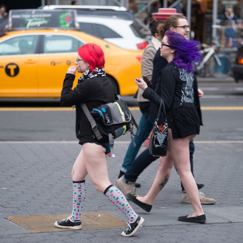 No Pants Subway Ride | New York City | Neon Hair | Fashion | Photography